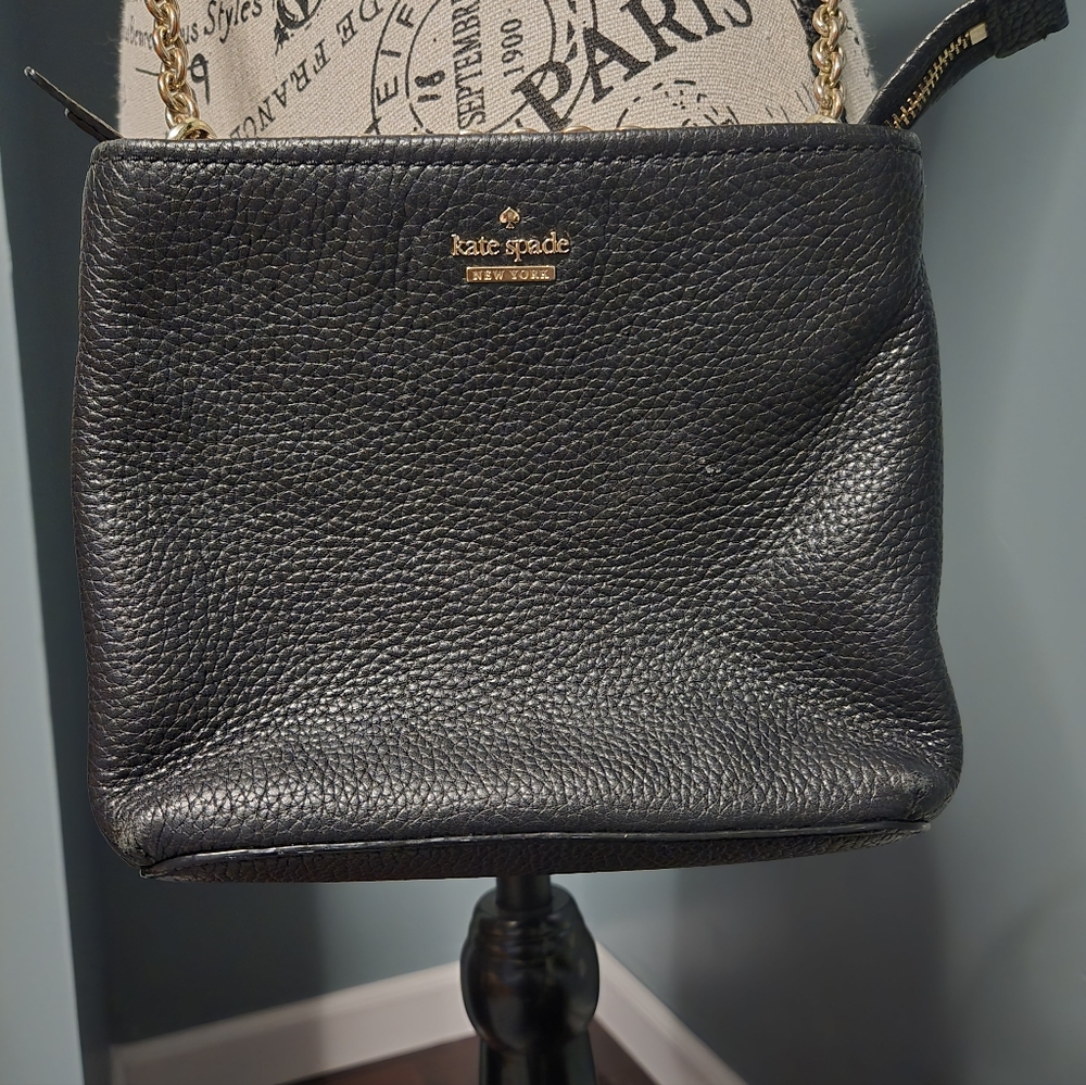 Kate Spade Black Leather Crossbody Purse